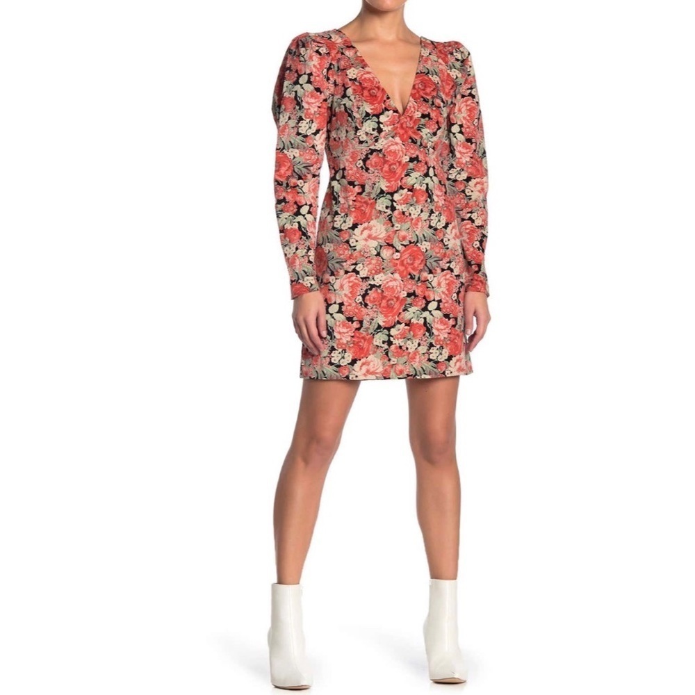 Free People- NWT Kapowski Mini Floral Dress-Size 8